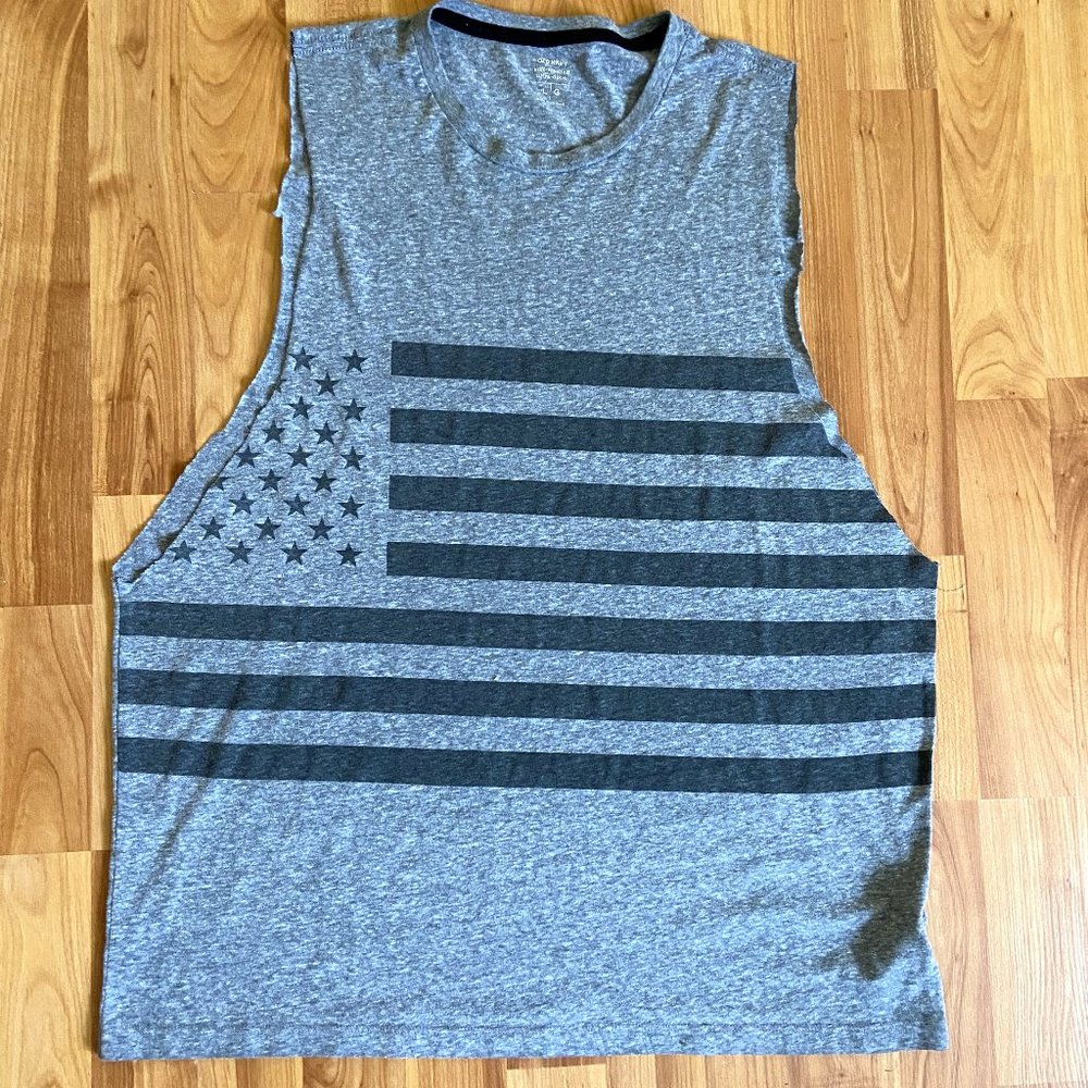 Old Navy Tank Gray Stars & Stripes